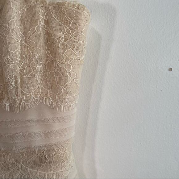 BCBGmaxazria Aglaia Vanilla Tiered Lace Ruffle Mini Dress 2 - Picture 9 of 16